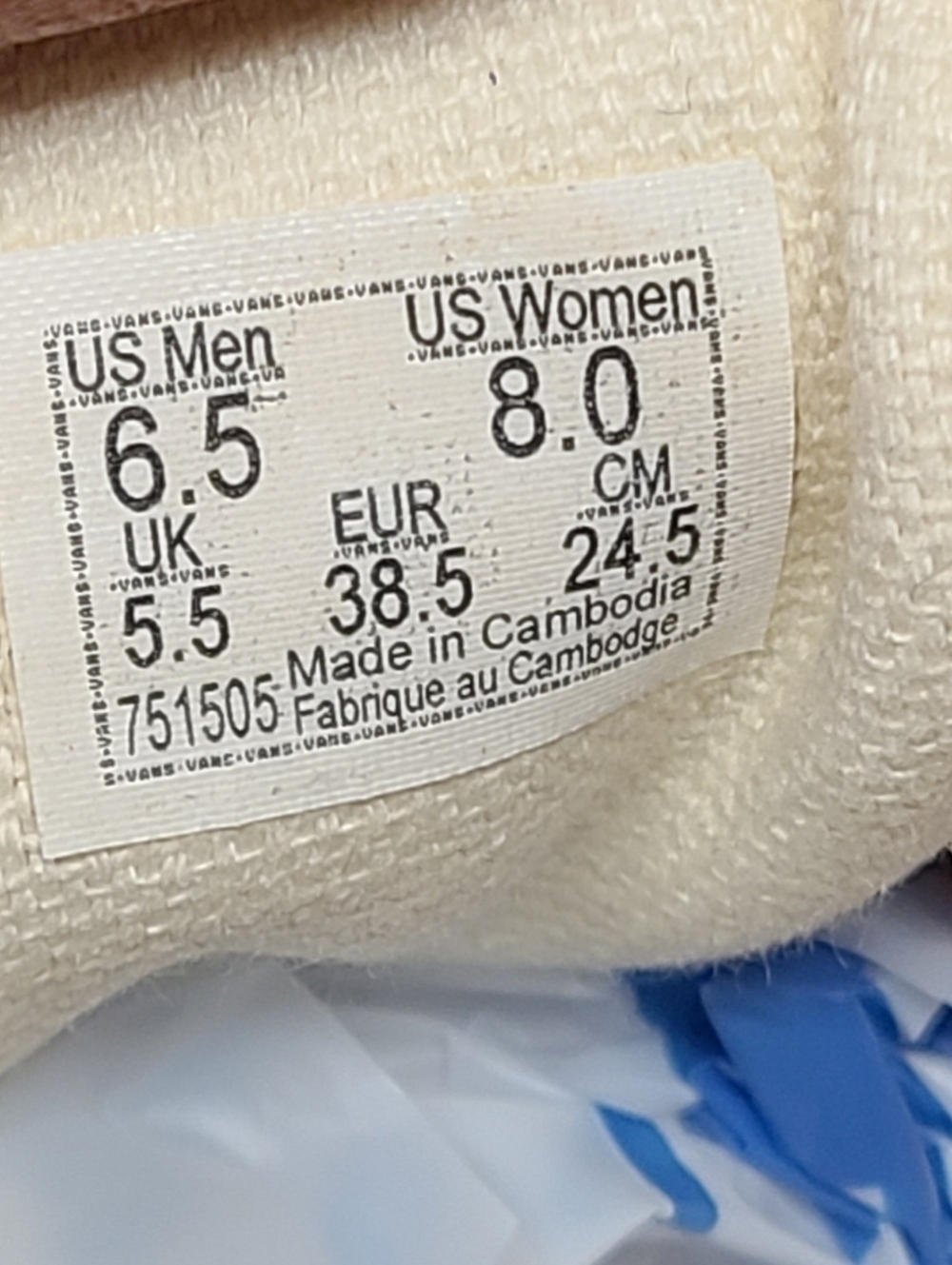 Vans X J Crew Authentic casual low top skateboard sneakers size 8 - Picture 9 of 10